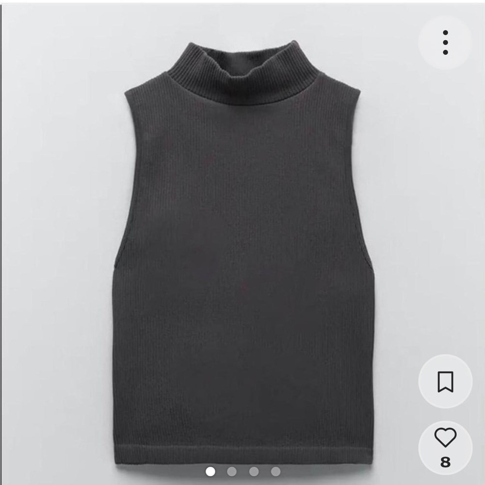 Zara Black Tank Top Sleeveless Classic